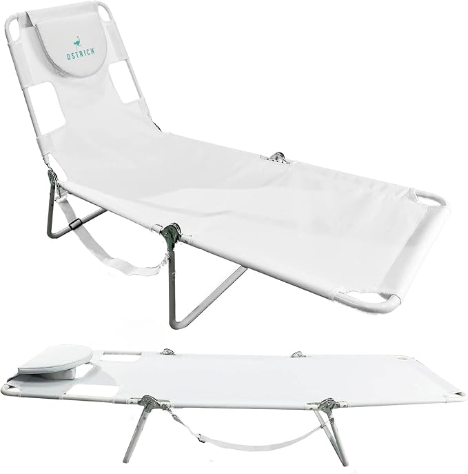 Ostrich 72 by 22 Inch Versatile Chaise Lounge Portable Reclining Lounger by OstrichProducts