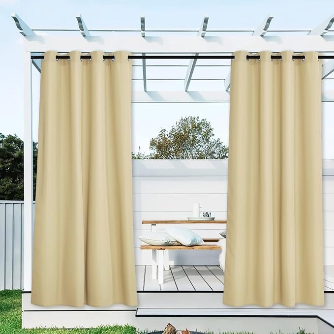 NICETOWN Canvas Waterproof Outdoor Curtains by NICETOWN