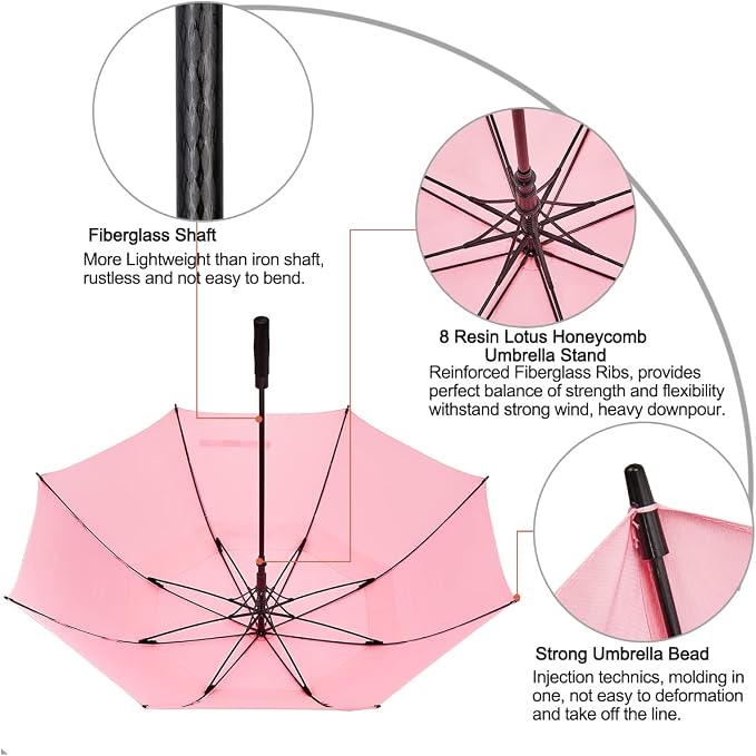 G4Free 47/54/62/68/72 Inch Automatic Open Golf Umbrella Oversize Extra Large - Image 5