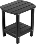 nalone Adirondack Side Table 16.5" Outdoor Side Table HDPE Plastic Double by NALONE