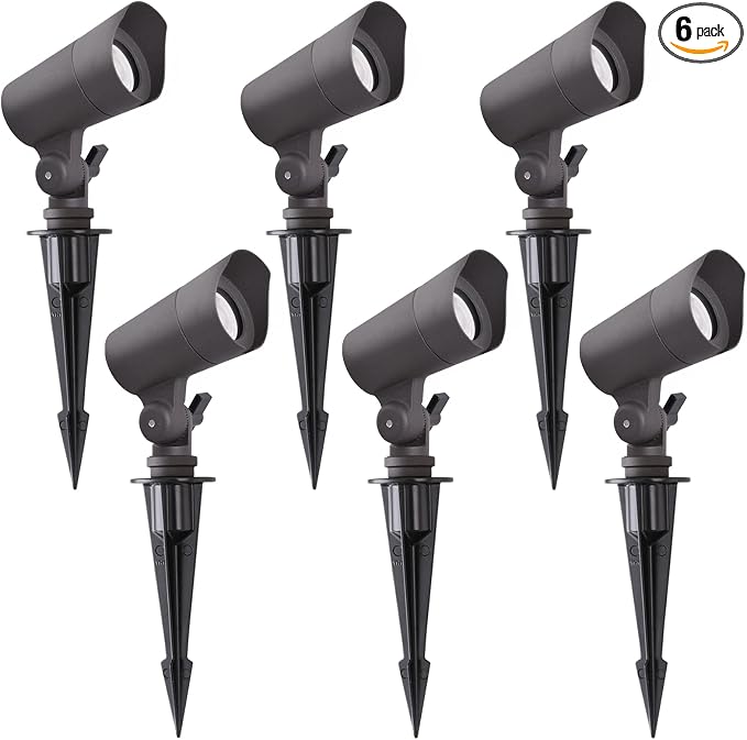 LED Landscape Lights with Connectors, 12V Low Voltage, Warm White 3000k by EENERGETICLIGHTING