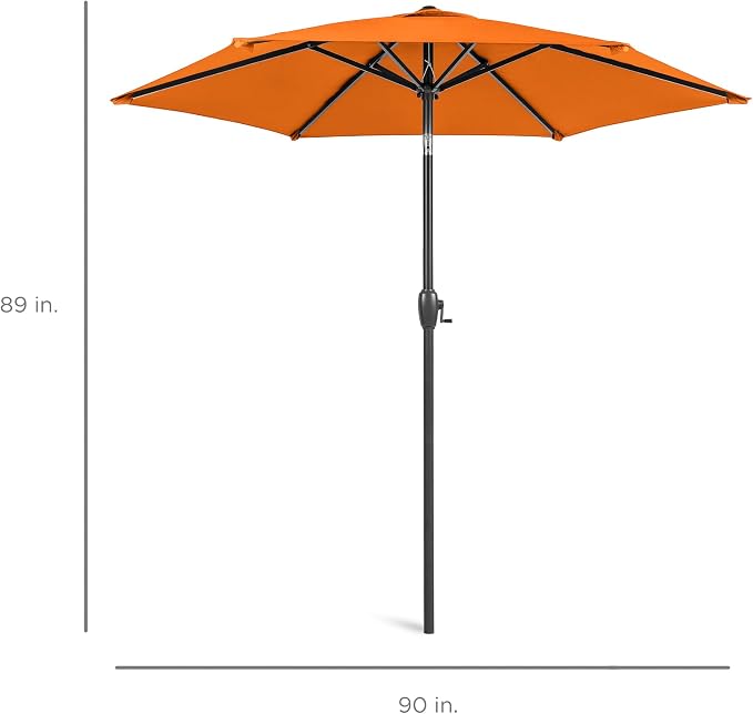 Best Choice Products 7.5ft Heavy-Duty Round Outdoor Market Table Patio Umbrella - Image 7