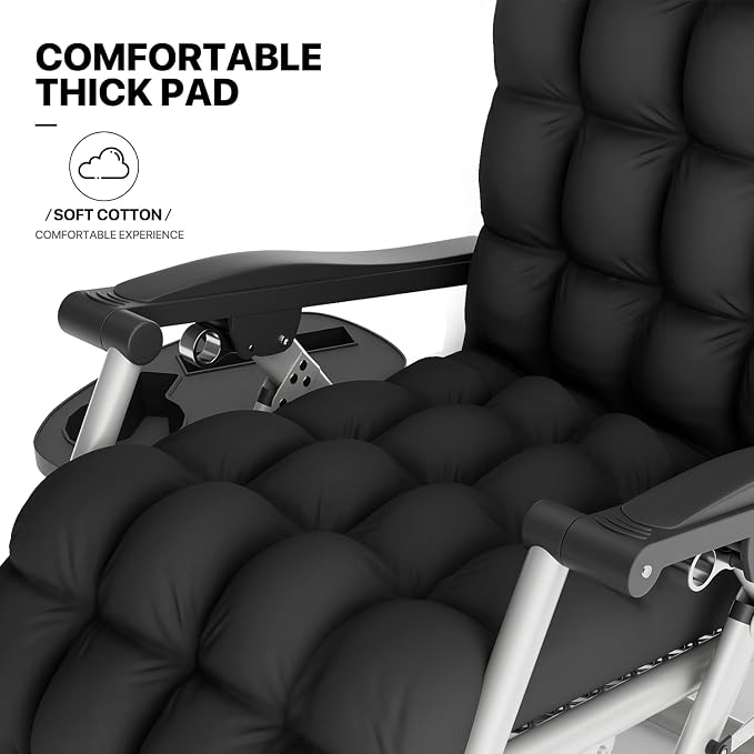 MoNiBloom Reinforced Zero Gravity Chair, Folding Pool Beach Lounger, Portable - Image 7