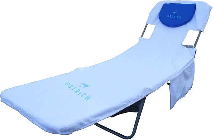 Ostrich Custom Fitted Towel for Chaise Lounge, Outdoor Beach Chair Cover by OstrichProducts