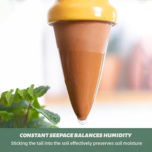 8 Pack Terracotta Watering Spikes, Vacation Self-Watering Planters Devices - Image 4