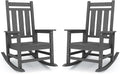KINGYES Oversized Outdoor Rocking Chair Set of 2, All-Weather Patio Rocking by KINGYES