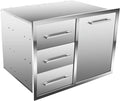 Outdoor Kitchen Drawer Combo, BBQ Access Trash Drawer Combo by Globamboo