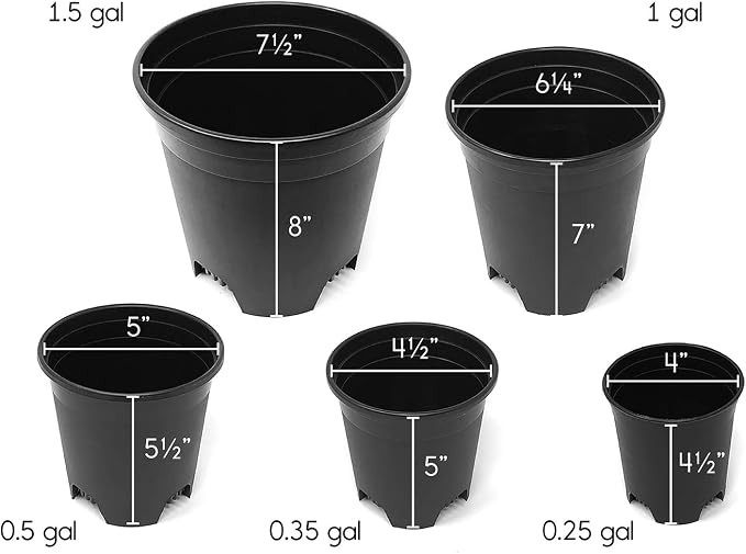 4.5 Inch Nursery Pot Plastic Planters - Image 5