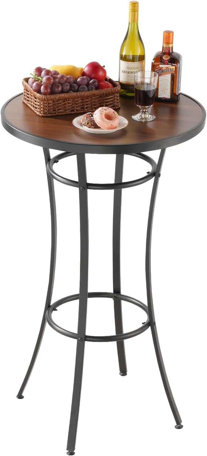 VEVOR Outdoor Round Bar Table, 23.7 in Counter Bar Height Bistro Table by VEVOR