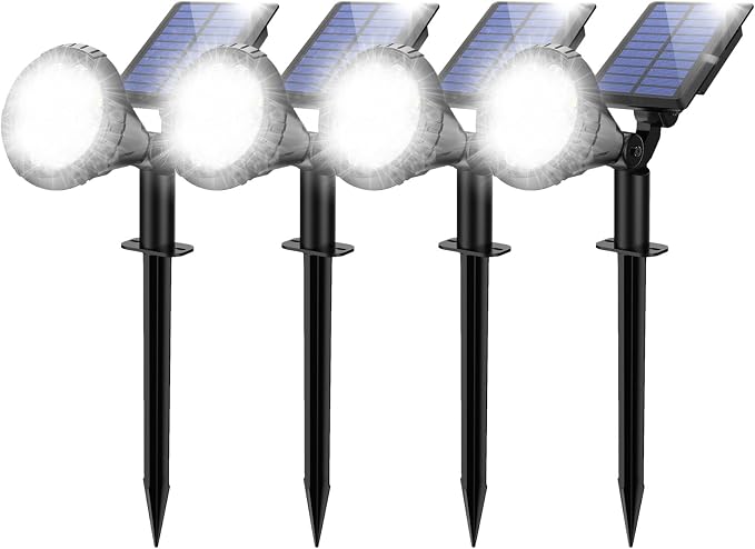 Solar Spot Lights for Outside, 21 LED Outdoor Solar Lights for Yard, 4 Pack - Image 9