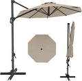 GarveeLife 10FT Patio Umbrella Outdoor Large Cantilever Umbrella Market Sun by GarveeLife