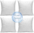 Ashler 16 x 16 Outdoor Pillow Inserts Set of 4 Water Resistant Throw Pillow by AshlerHomeDeco