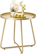 danpinera Outdoor Side Tables, Weather Resistant Steel Patio Side Table by danpinera