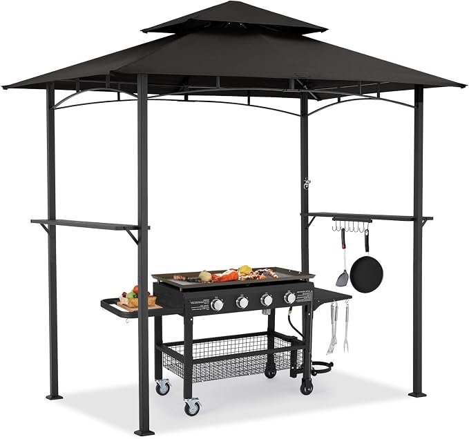 AECOJOY 8' x 5' Outdoor Grill Gazebo, BBQ Canopy by AECOJOY