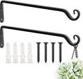 FEED GARDEN 15 Inch 2 Pack Hand-Forged Hanging Plant Bracket Heavy Duty Metal by FEEDGARDEN
