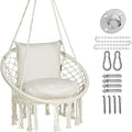 JoyView Macrame Hammock Chair Hanging Swing Chair Max 330 Lbs by JoyView