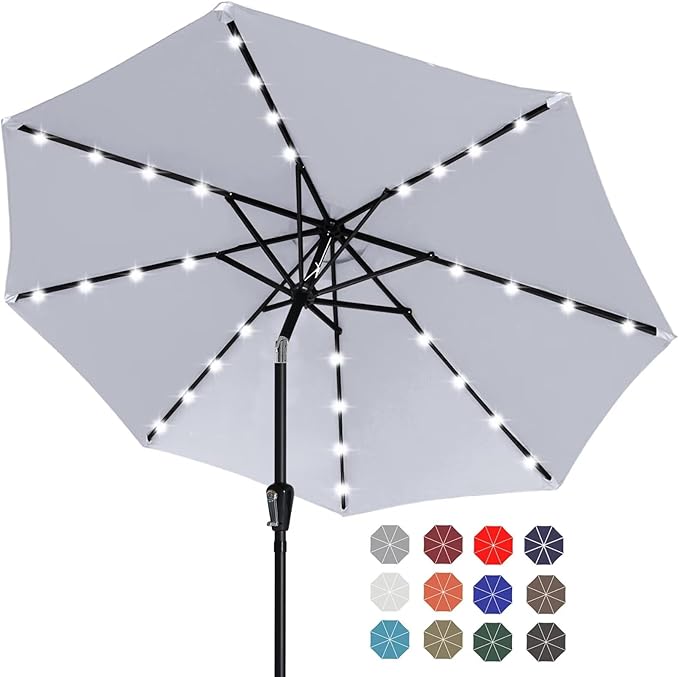ABCCANOPY Durable Solar Led Patio Umbrellas by ABCCANOPY