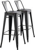 AC Pacific 30” Metal Barstool Set of 2 – Country Rustic Style by ACPacific