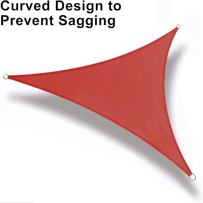 LOVE STORY Custom Size 10'x18'x20.6' Terra Red Sun Shade Sail Right Triangle - Image 6