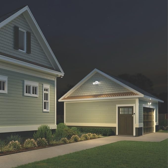 Lithonia Lighting HomeGuard 2-Light LED Outdoor Flood Lights, Wall or Ceiling - Image 9