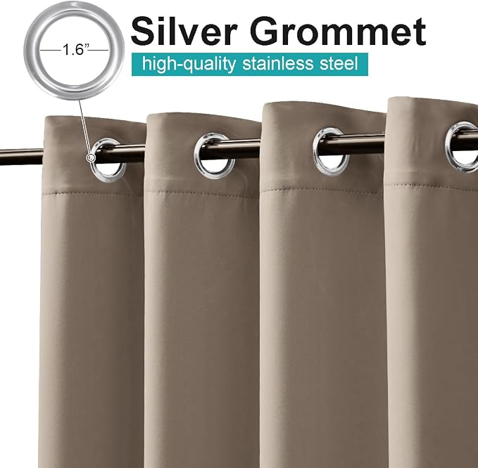 NICETOWN Morandi Brown Outdoor Curtain - Image 2