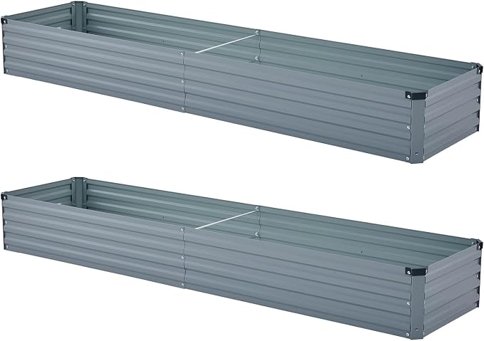 2 Pack 6x1.5x1FT Galvanized Raised Garden Beds Kit Outdoor Metal Gardening - Image 6