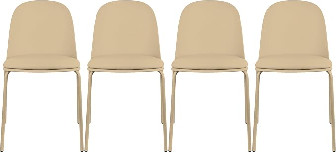 2xhome Parent Modern Stackable Armless Dining Chair | Plastic Shell Seat by 2xhome