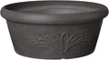 PSW Pot Collection TA30DC 12-inch Plastic/Stone/Wood Composite Bulb Pan Planter by PSW