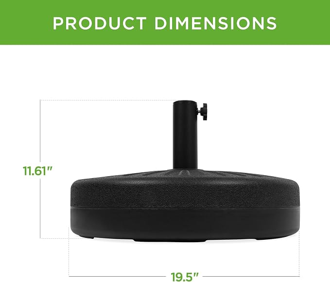 Best Choice Products Fillable Umbrella Base Stand Round Sunburst Plastic Patio - Image 7