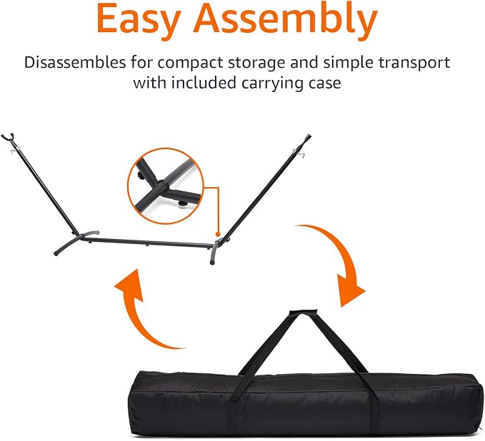 Amazon Basics 2 Person Heavy Duty Portable Sturdy Hammock Stand - Image 7