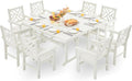 HDPE Outdoor Dining Set, 10-Piece Outdoor Table and Chairs Include 8 Dining by Unknown