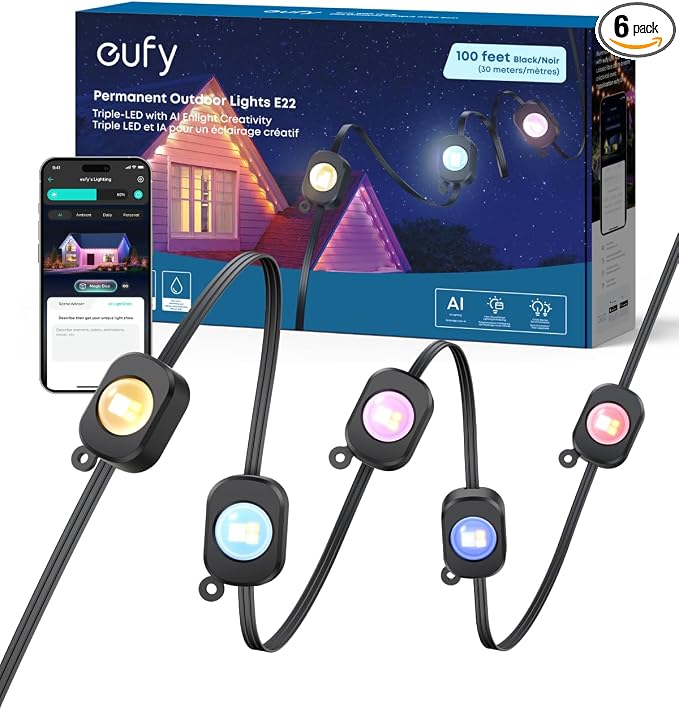 eufy Permanent Outdoor Lights E22, 100ft by eufy