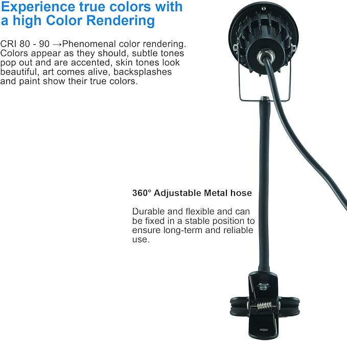 Taysing LED Spot Lights Plug in Outdoor Indoor Light 7W 6000K 9.8ft Power Cord - Image 5