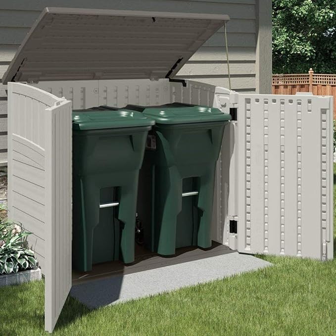Suncast 3 Pack 34 Cu Ft Capacity Horizontal Outdoor Storage Shed - Image 8