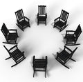 Oversized Rocking Chair Set of 8, Outdoor Rocking Chair by THOEOE