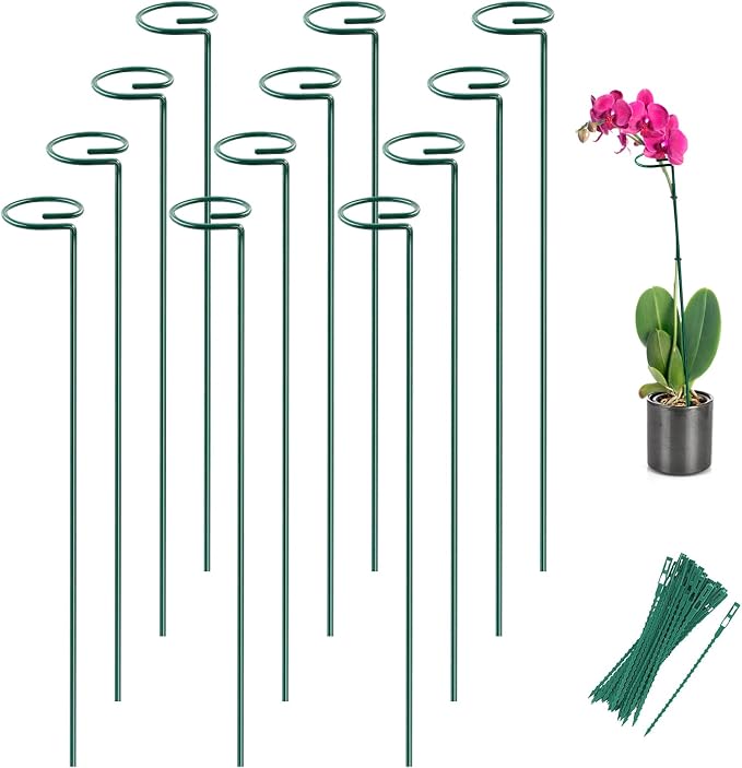 Joyhalo 12 Pack Plant Stakes, 16 Inch Plant Support Stakes, Plant Sticks Support by Joyhalo
