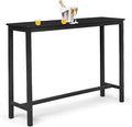 VINGLI Wooden Outdoor Bar Table, Wood Patio Counter Height Table, by VINGLI