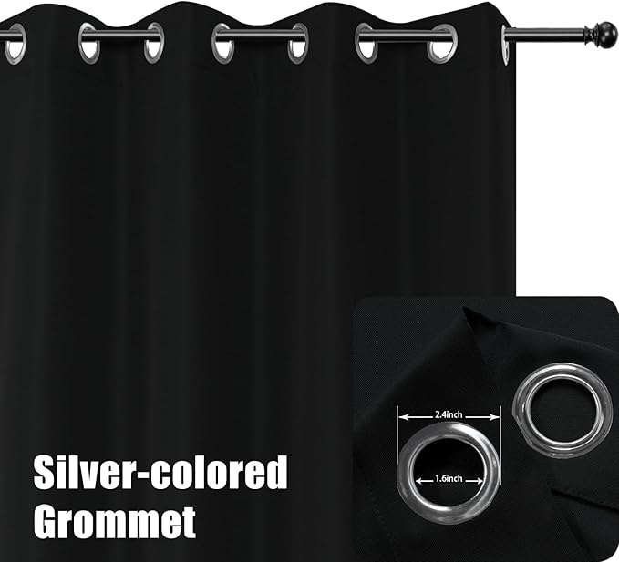 BONZER Outdoor Curtains for Patio Waterproof Thick Privacy Wide Grommet Light - Image 2