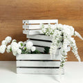 Efavormart Set of 3 Whitewash Wood Planter Crate Boxes by efavormart