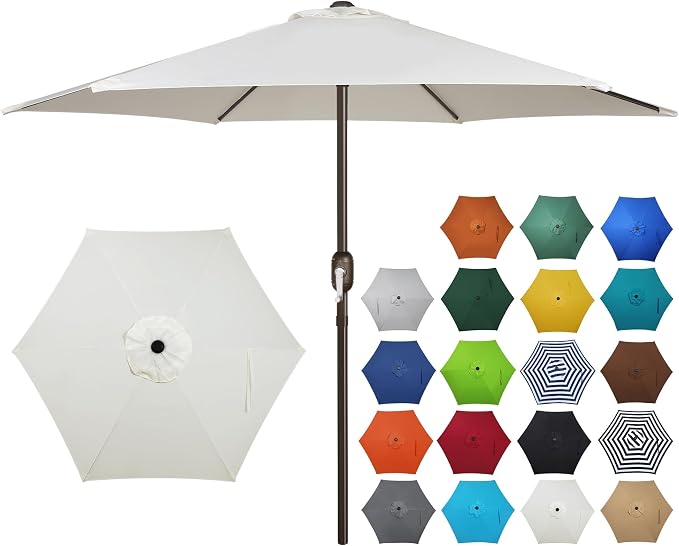 Blissun 7.5 ft Patio Umbrella, Yard Umbrella, Outdoor Market Umbrella by Blissun