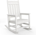 HDPE Rocking Chair Outdoor- Poly High Back Porch Rocker Chairs by Garvee