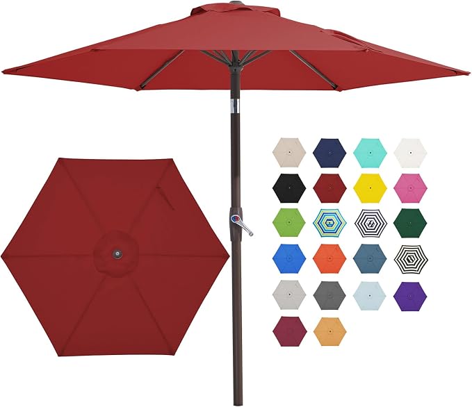 JEAREY 7.5FT Patio Umbrella Outdoor Market Umbrella by JEAREYOutdoorsCollection