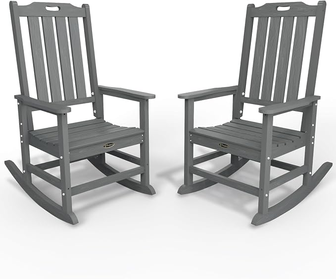 Oversized Rocking Chair Set of 2, Outdoor Rocking Chair by THOEOE