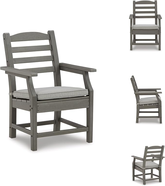 Signature Design by Ashley Visola Outdoor HDPE Dining Chair Set of 2, Durable - Image 6