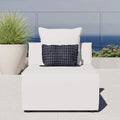 Modway EEI-4209-WHI Saybrook Patio Armless Chair in White 29.5 x 34.5 x 25.5 by Modway
