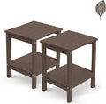 GREENVINES Adirondack-Outdoor-Side-Table | Set of 2 | Wood Grain | 14 x 13 by GreenVines