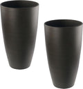 2 Packs 21 inch Tall Planter, Indoor Outdoor Round Planter by Goldshire