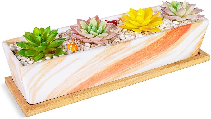Succulent Pots - 12.1 Inch Large Succulent Pots by ARTKETTY