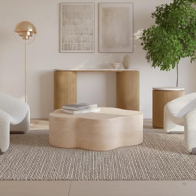 Christopher Knight Home Rhett Cloud-Shaped Lightweight Concrete Coffee Table - Image 4
