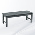 Psilvam 2-Person Outdoor Poly Lumber Patio Backless Bench, Fade-Resistant & by PsilvamGardenFurniture